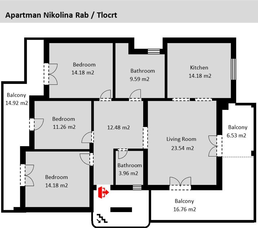 Nikolina Rab Apartments ราบ ภายนอก รูปภาพ